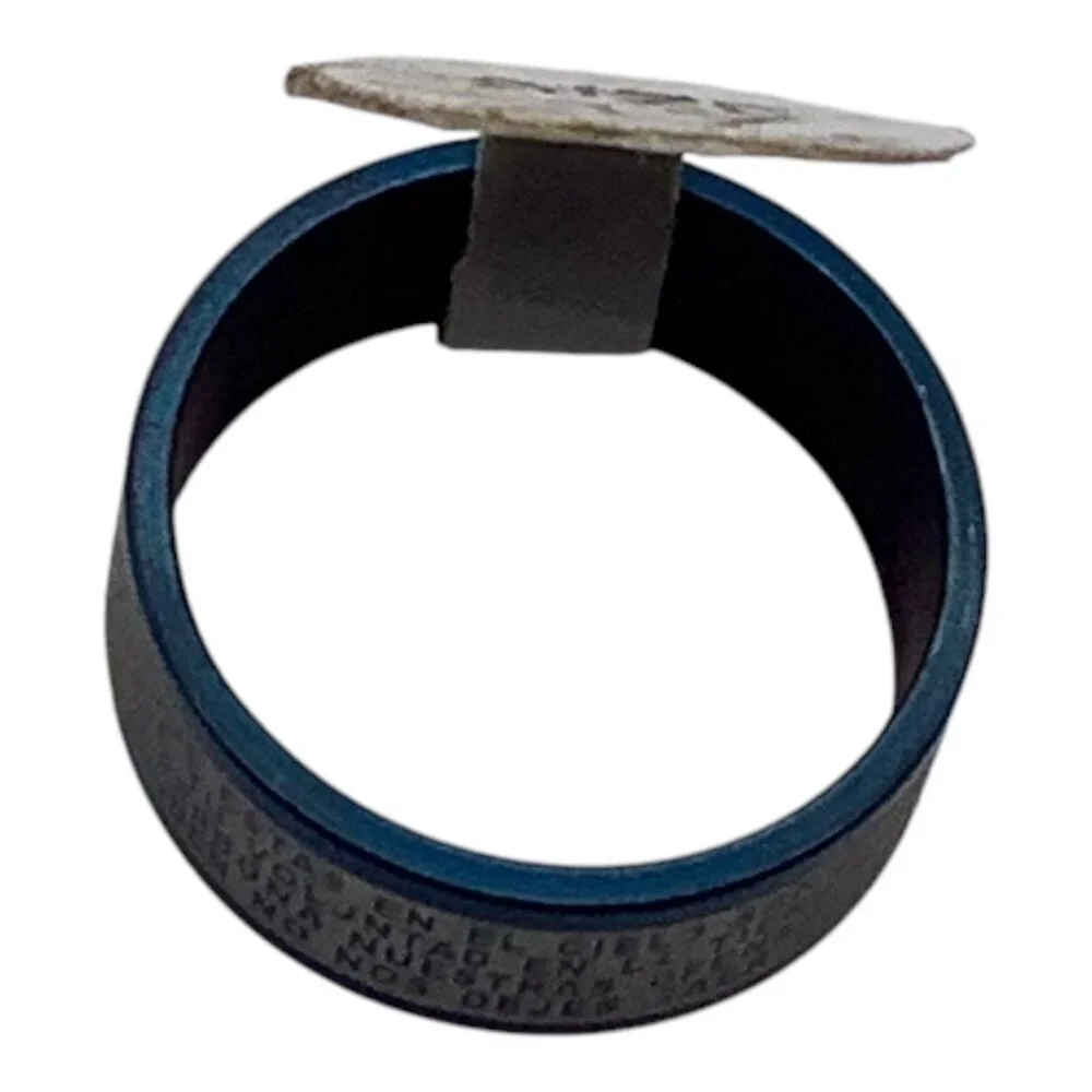 Blue Stainless Steel‎  Padre Nuestro Lords Prayer Spanish Ring Size 7